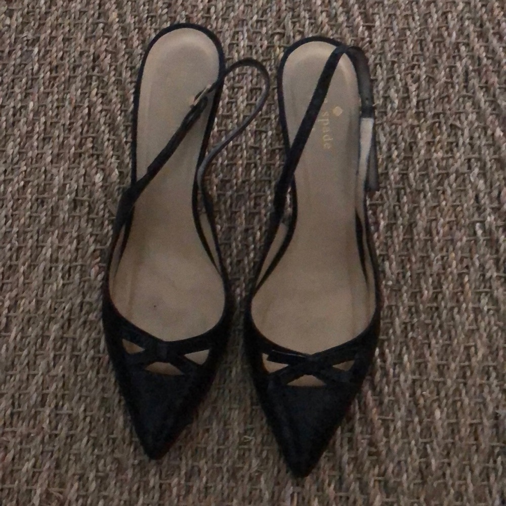 Kate Spade sling back dress shoes bow tie